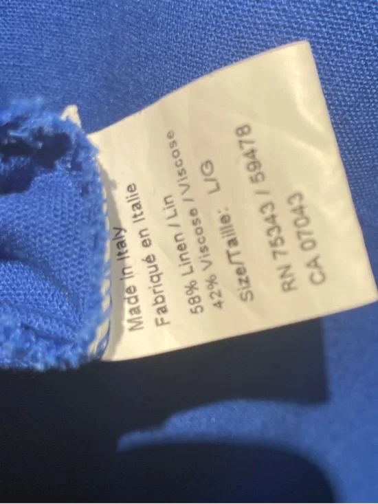 Fucsia Sleeveless Royal Blue Tie-Back Linen-blend Maxi Dress - Picture 9 of 9